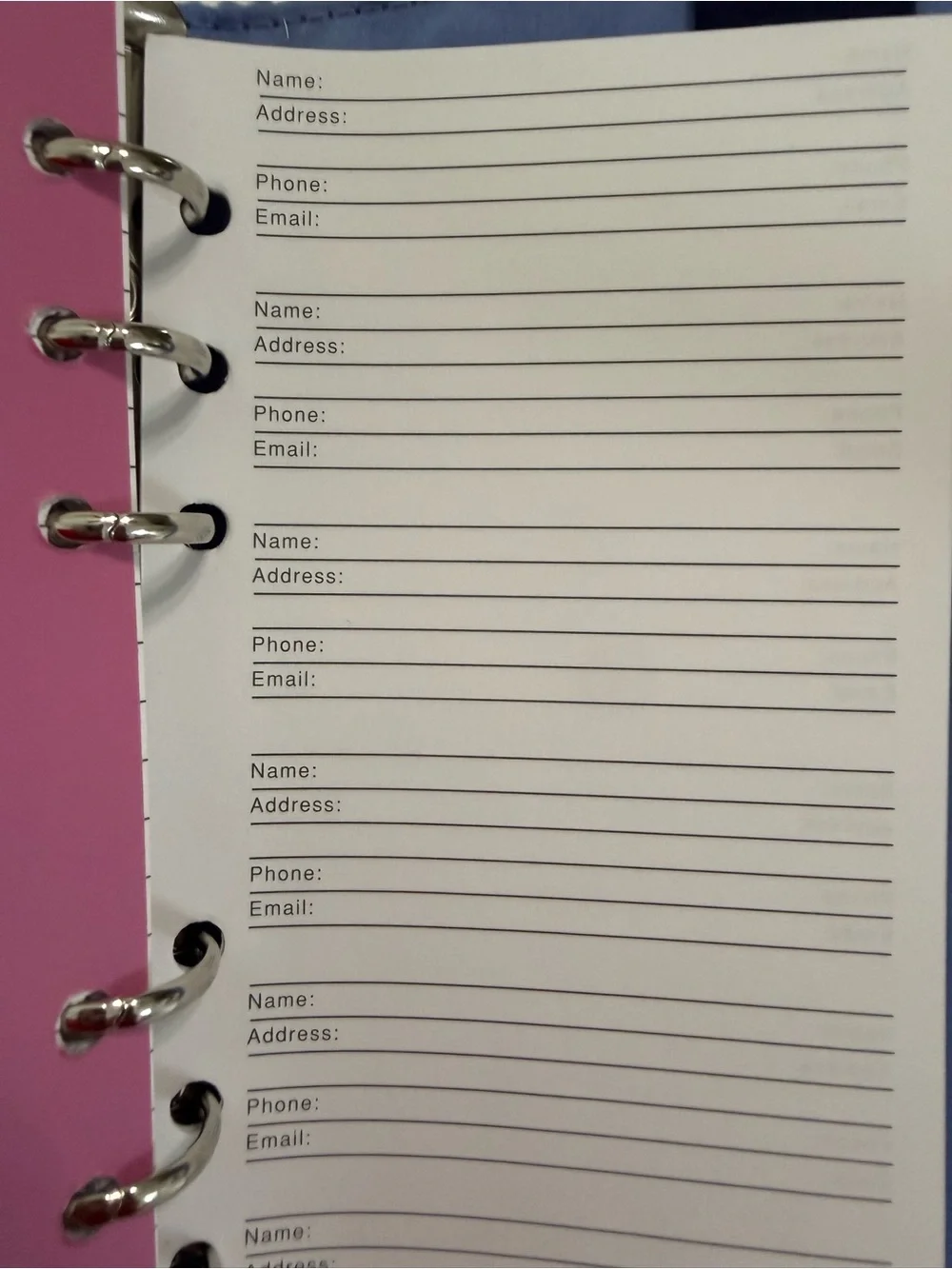 GAP Girls Soft Blue Fabric Cover Agenda, Project and Calendar Notebook